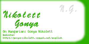 nikolett gonya business card